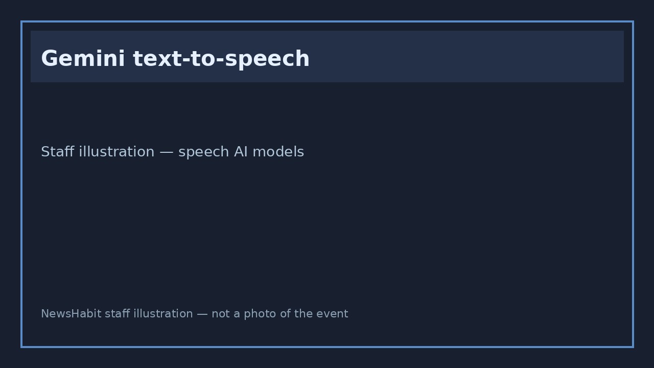 Gemini text-to-speech. Staff illustration — speech AI models