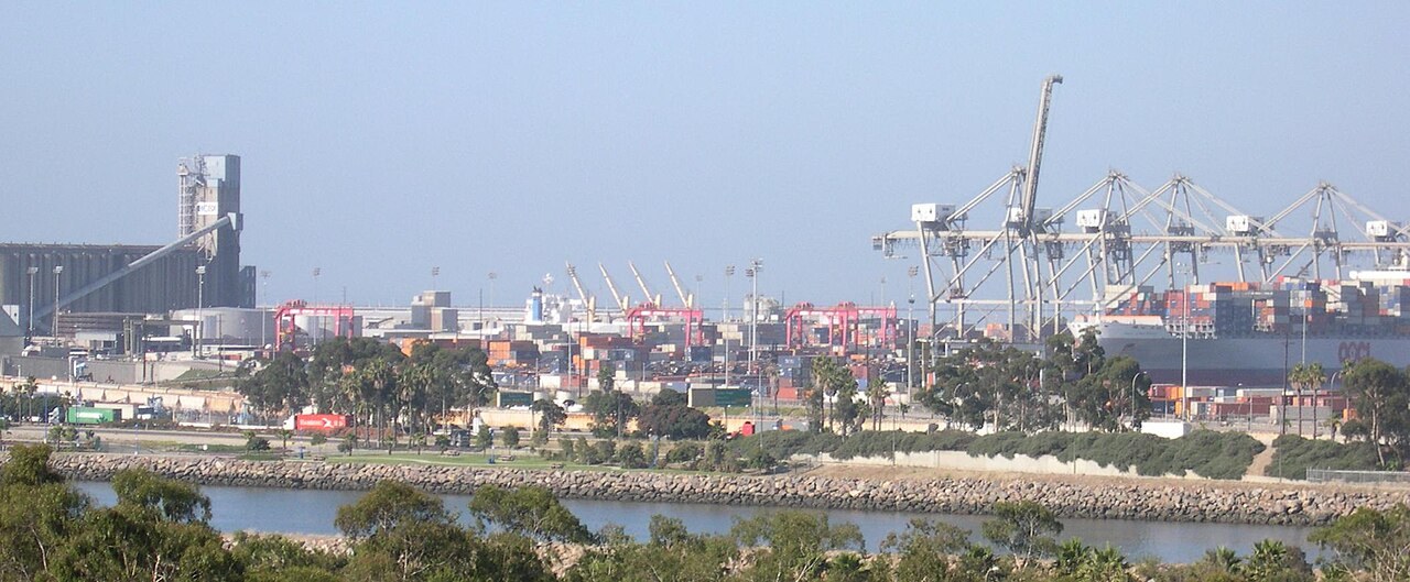 Container cranes at the Port of Long Beach