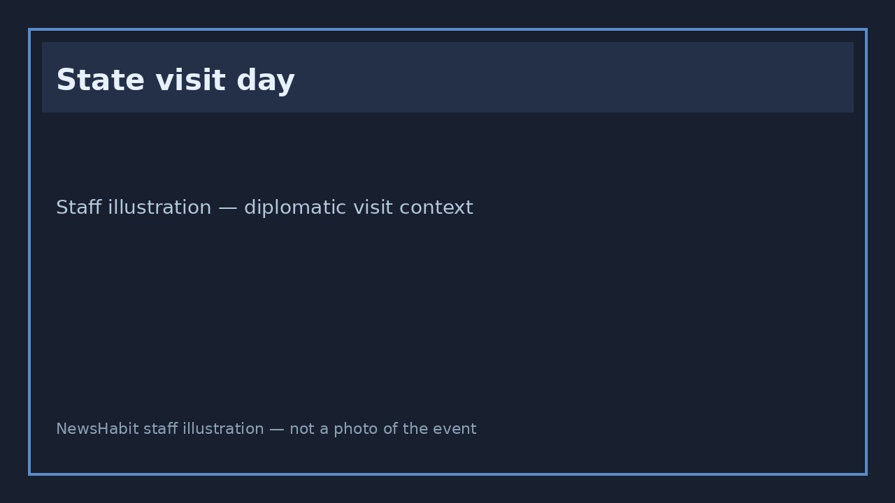 State visit day. Staff illustration — diplomatic visit context