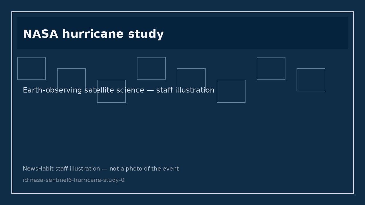 NASA hurricane study. Earth-observing satellite science — staff illustration