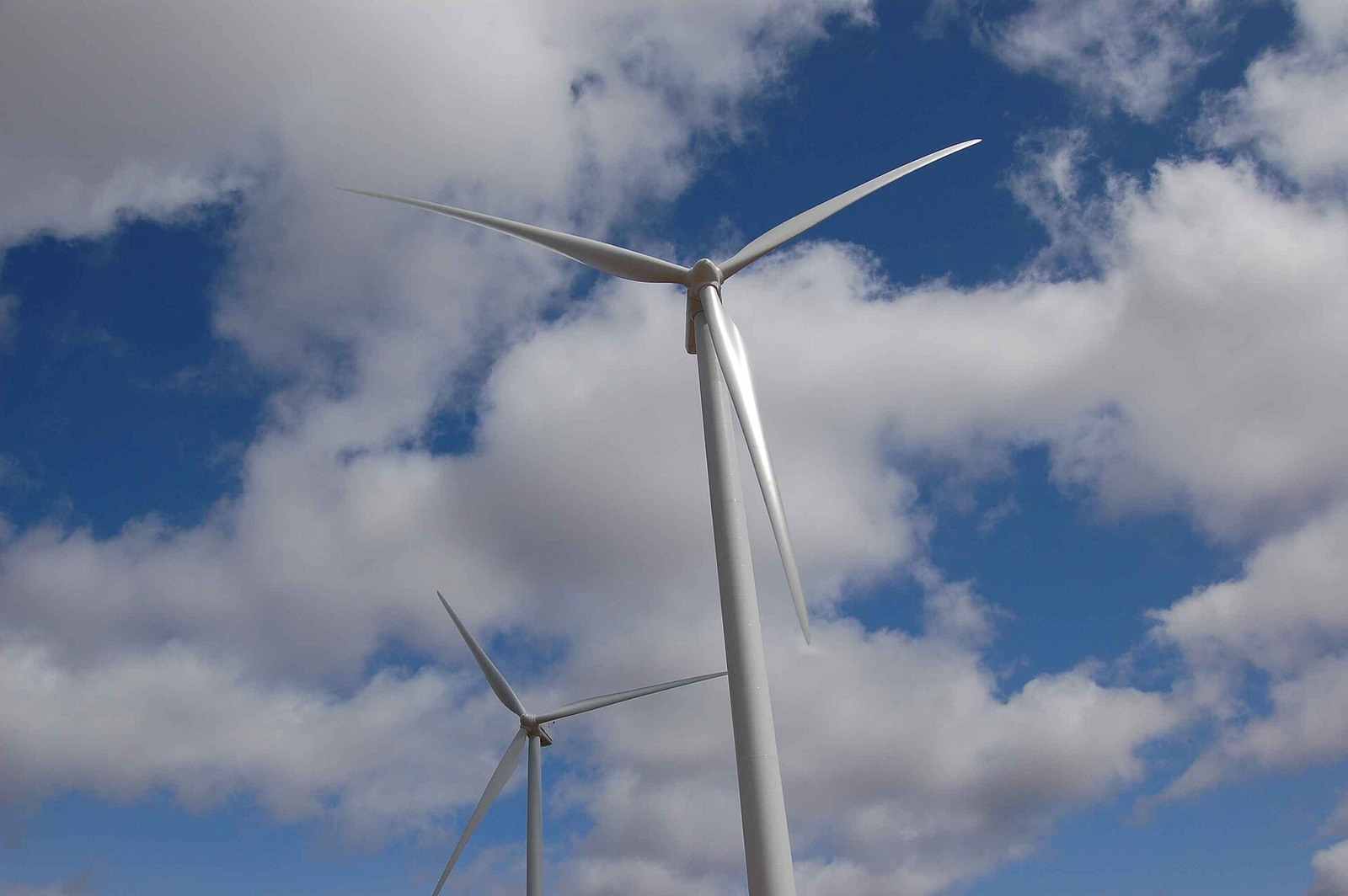 Wind turbines on a ridge