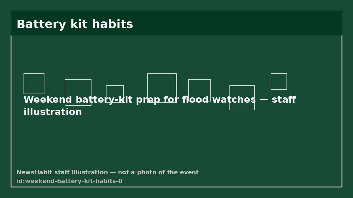 Weekend battery-kit prep for flood watches
