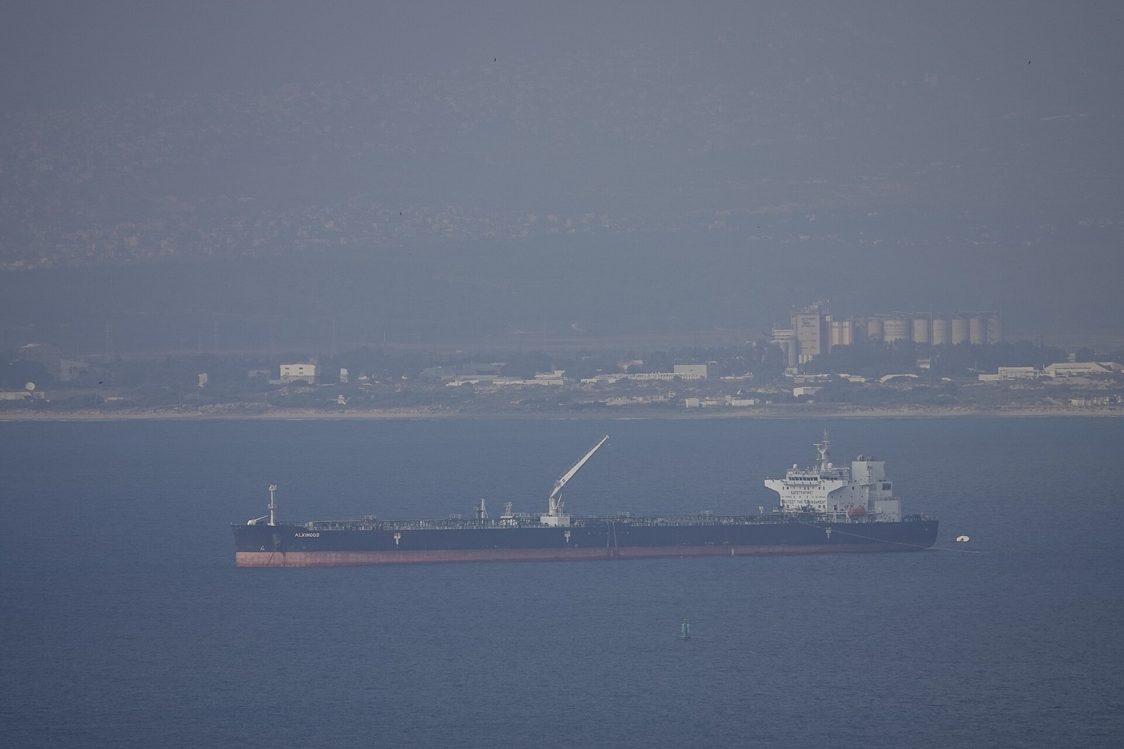 Oil tanker at sea