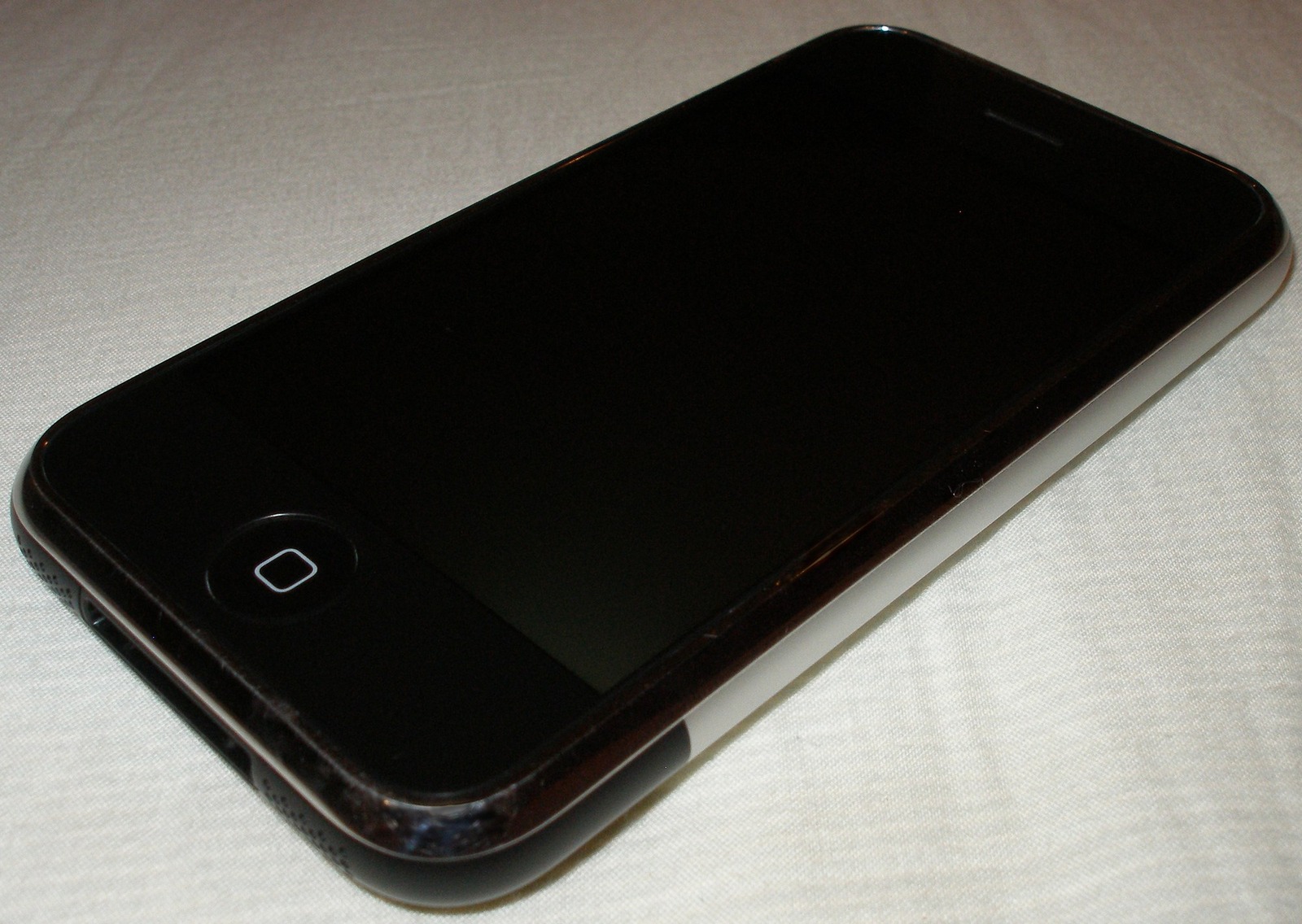 Black iPhone smartphone for watching streaming video clips