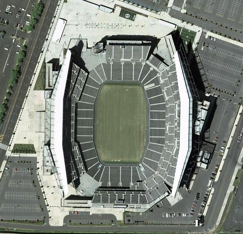 Aerial view of Lincoln Financial Field, home stadium of the Philadelphia Eagles