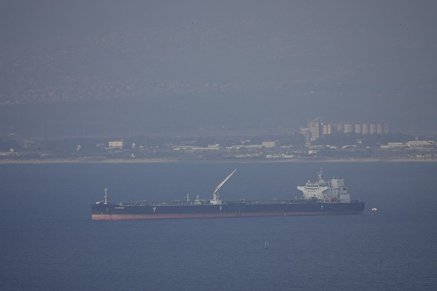Oil tanker on open water