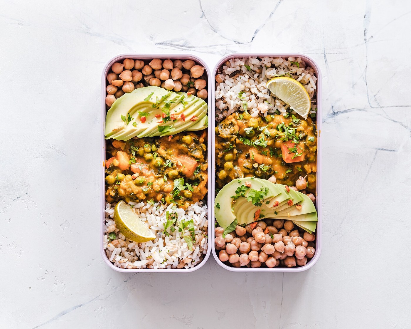 Meal prep food container with prepared portions for budget cooking