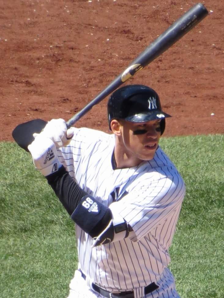 Baseball batter in the box during a night game