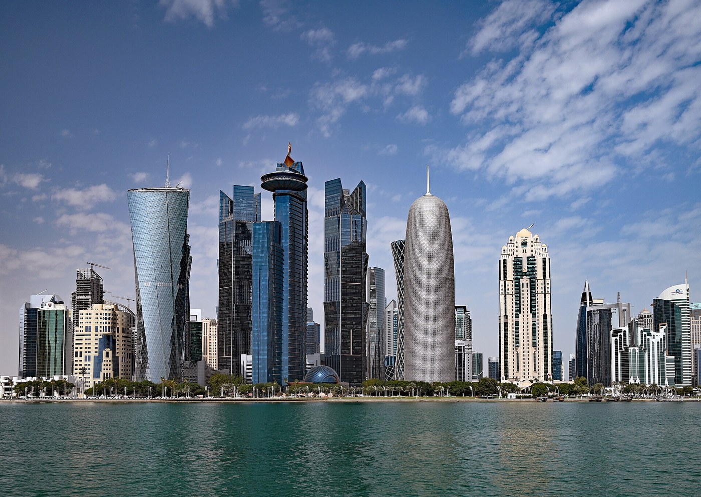 Doha West Bay skyline with modern towers in Qatar
