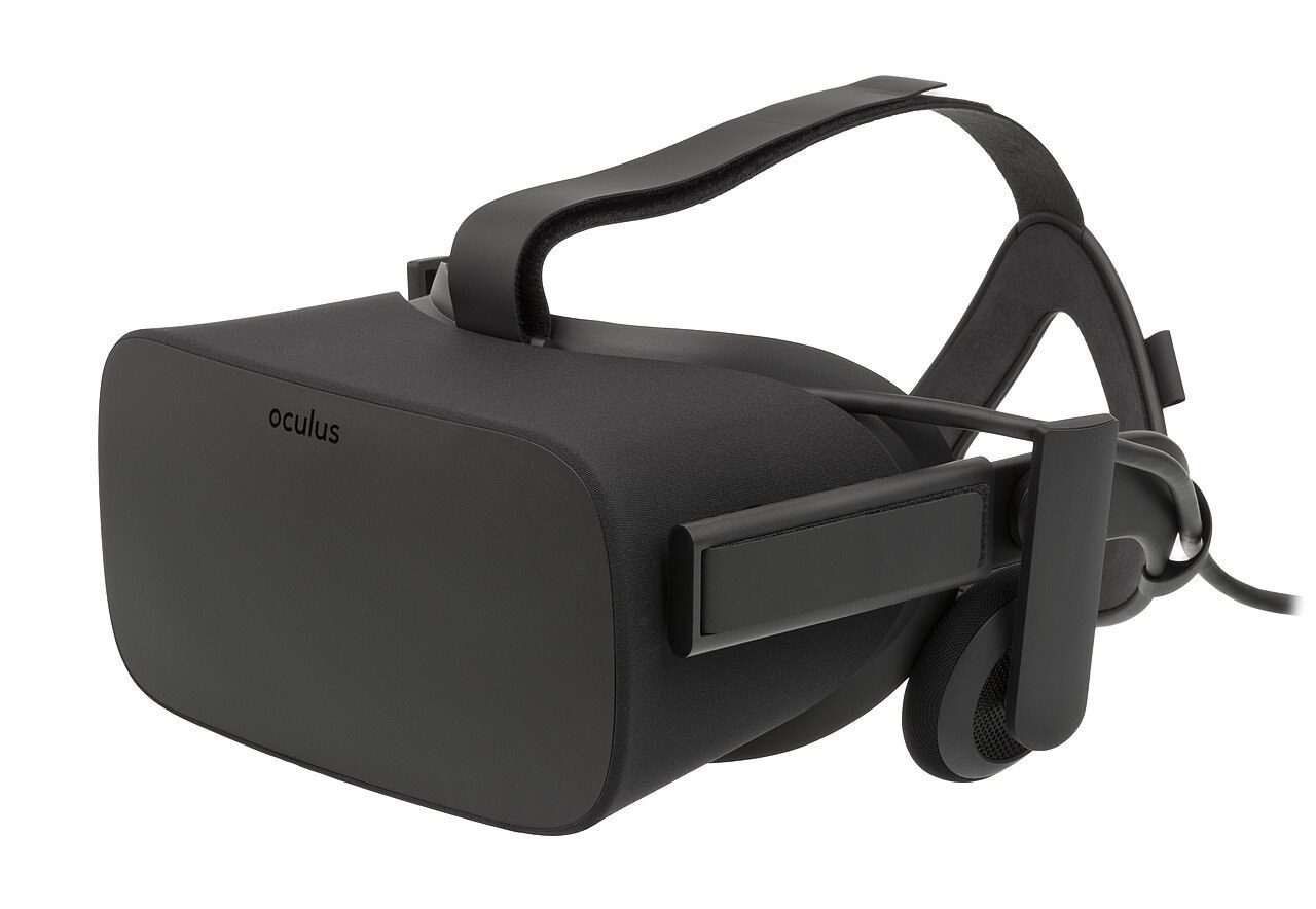 Oculus Rift CV1 virtual reality headset front view