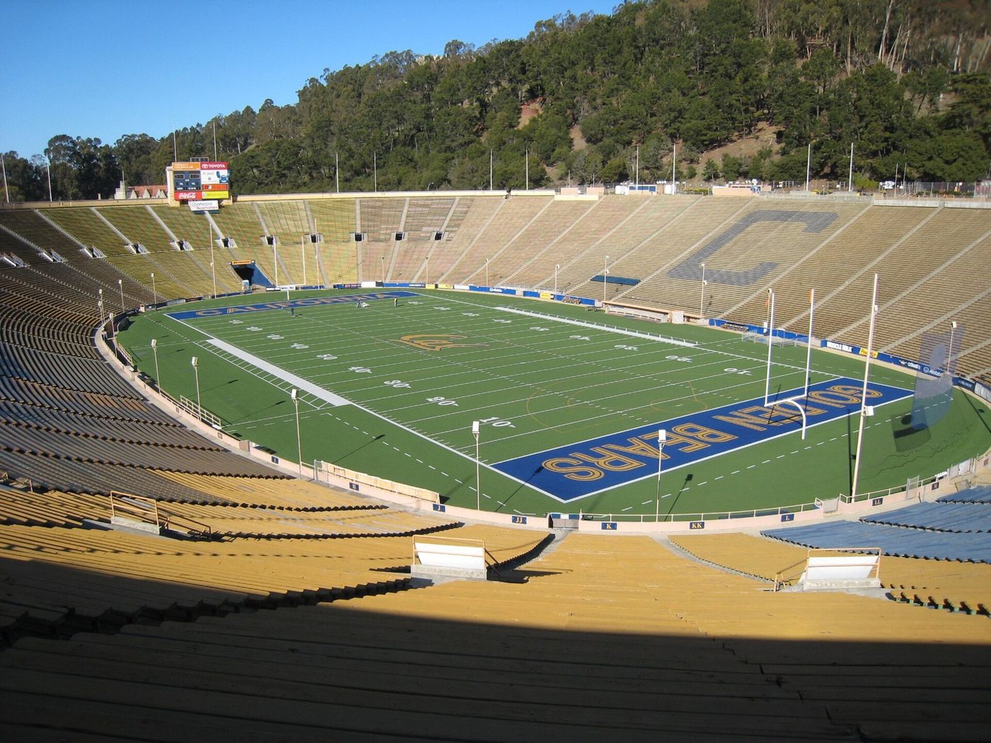 Sports stadium crowd during a game