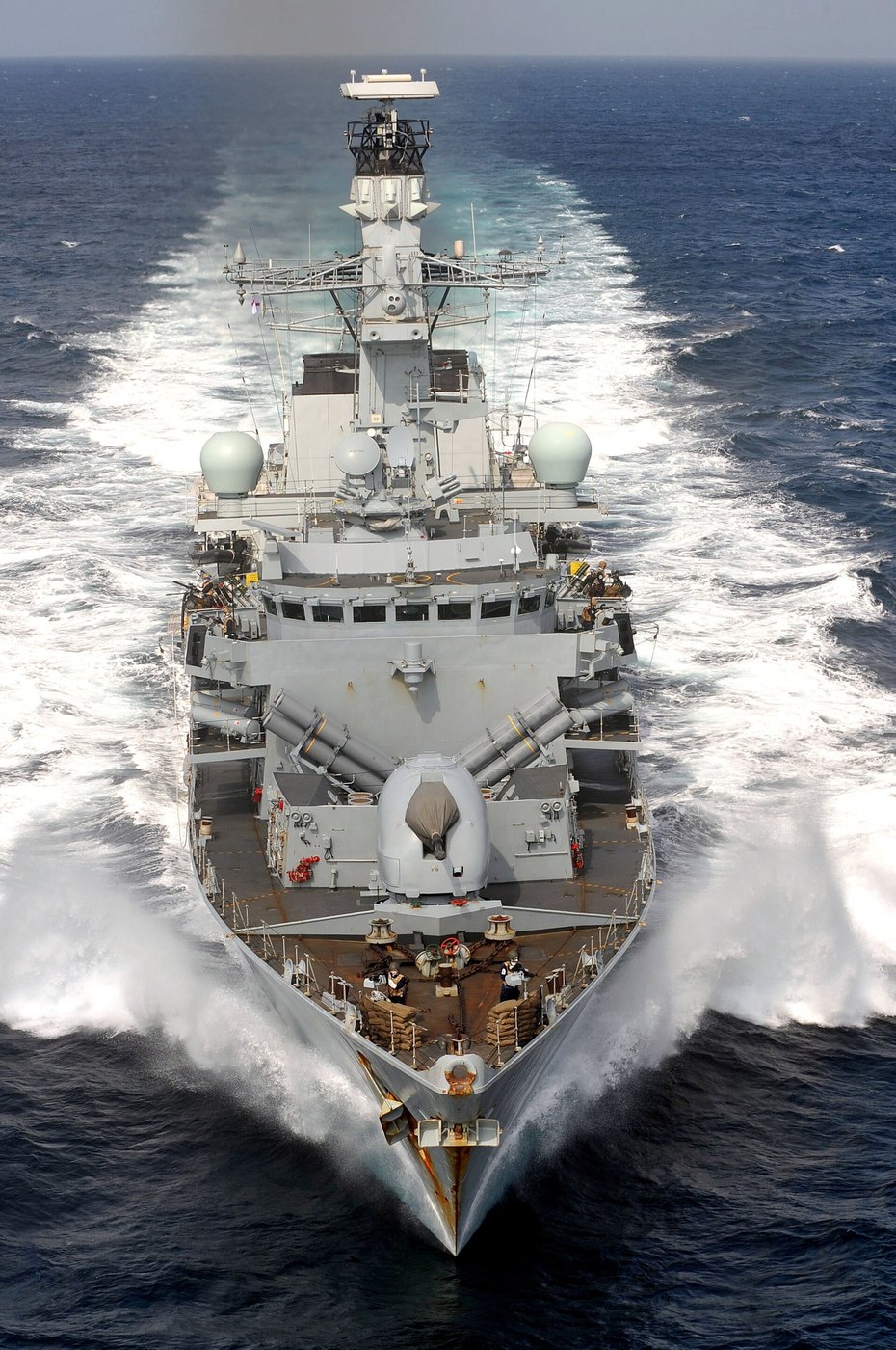 HMS Portland in the Bab el-Mandeb strait