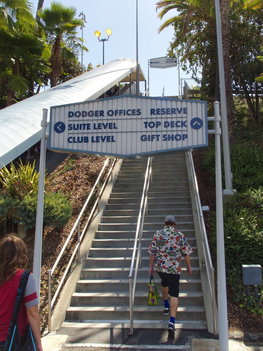 Stairs and seating bowl at Dodger Stadium