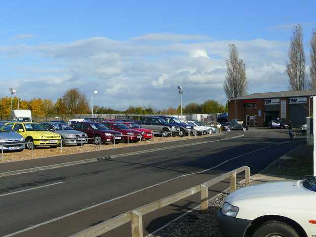 Rows of cars in a used-car lot