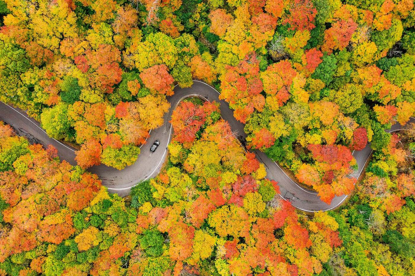 Fall foliage at Smuggler’s Notch in Vermont