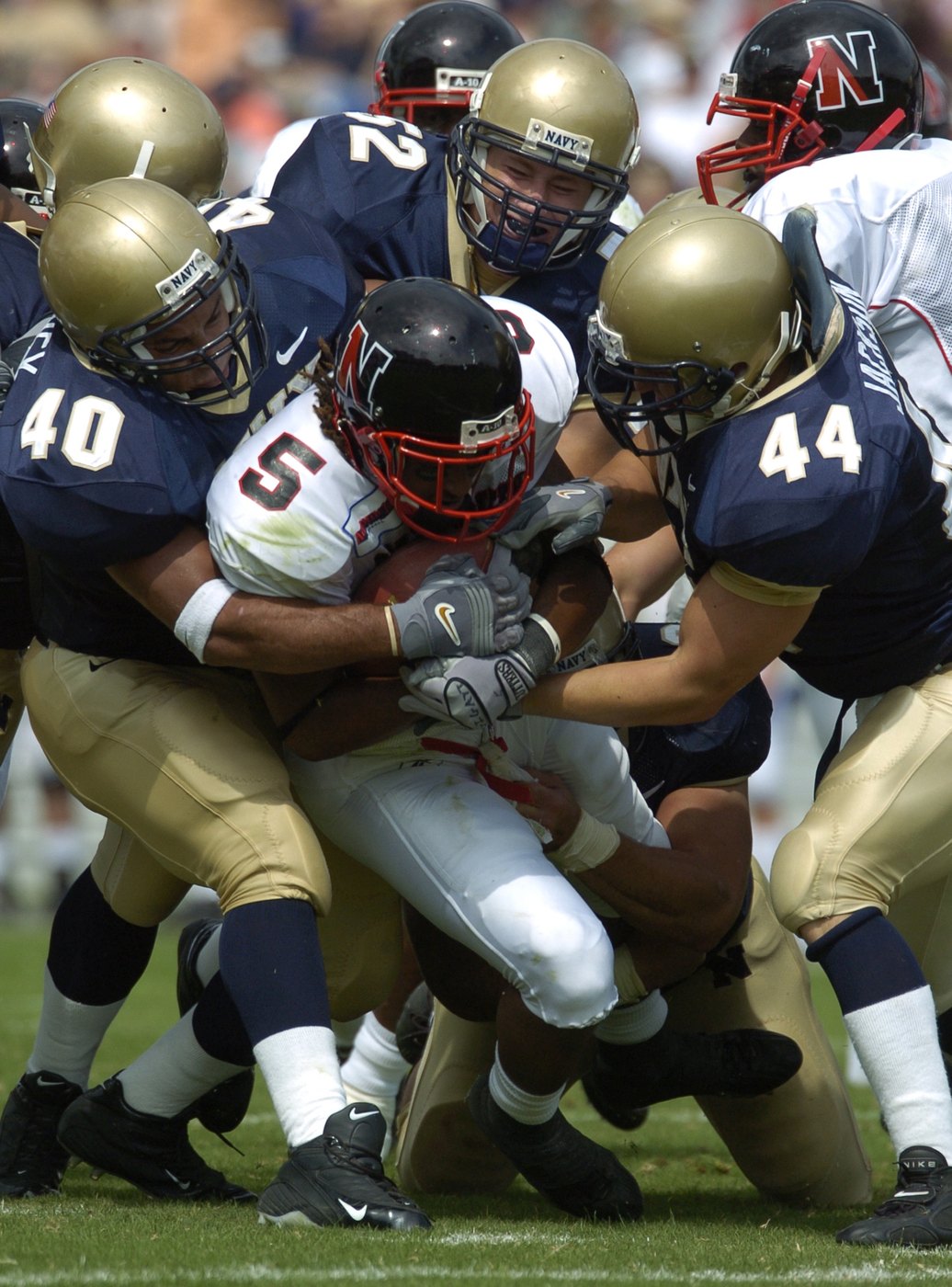 American football game in progress