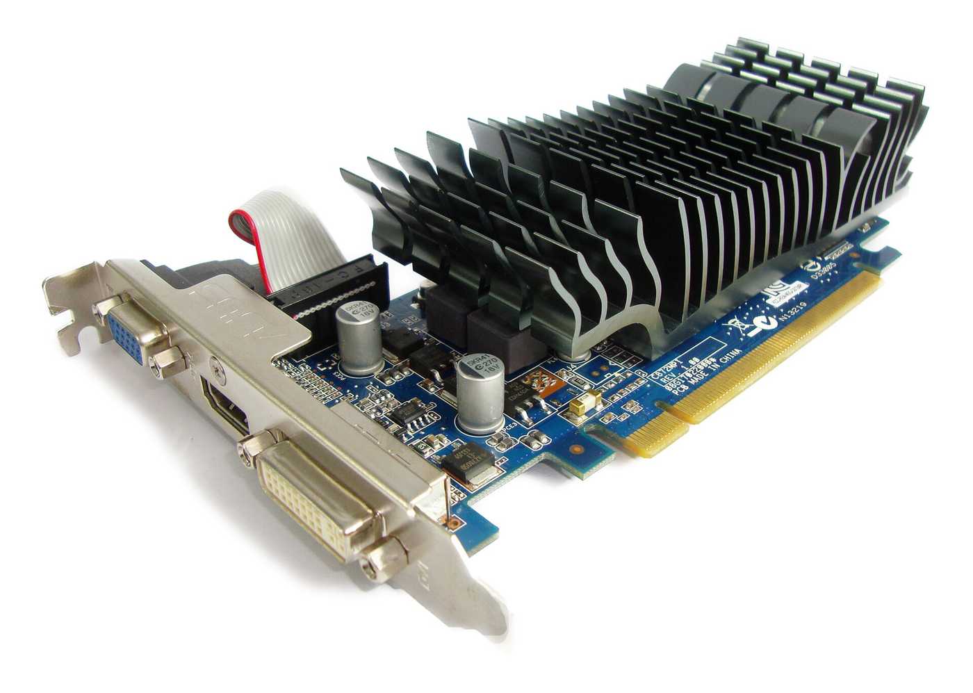 NVIDIA GeForce graphics card with a silent heatsink