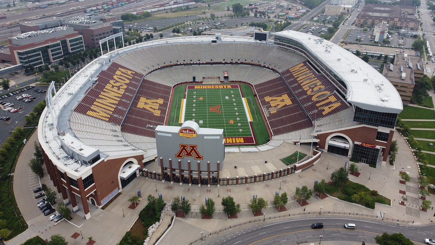 Huntington Bank Stadium Aerial