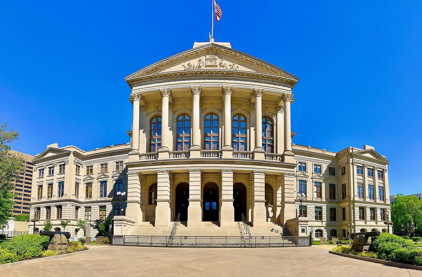 The front of the Georgia State Capitol in Atlanta