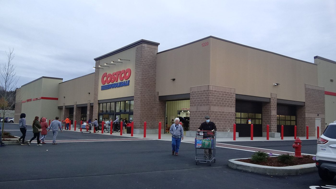 The exterior of a Costco Wholesale store