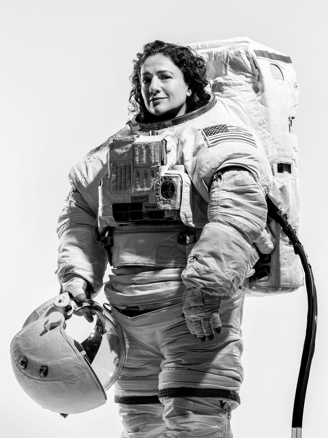 NASA astronaut Jessica Meir in a spacesuit, official portrait