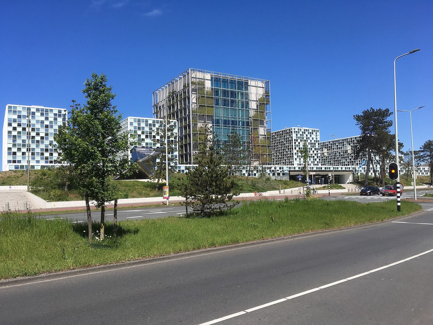 The International Criminal Court building in The Hague, Netherlands