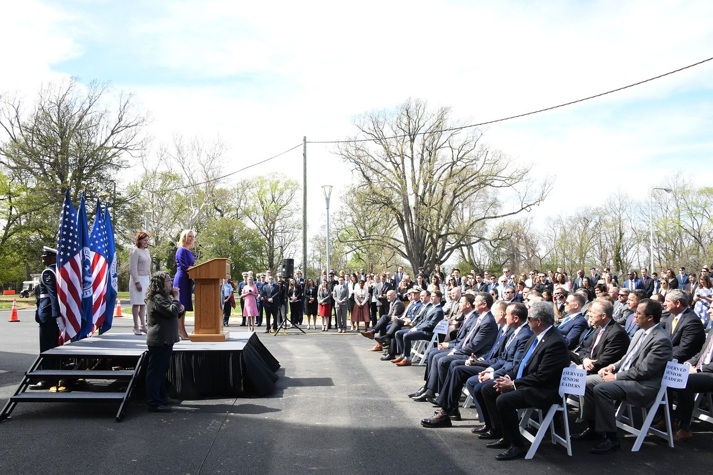 The Department of Homeland Security headquarters campus in Washington at its 2019 opening ceremony