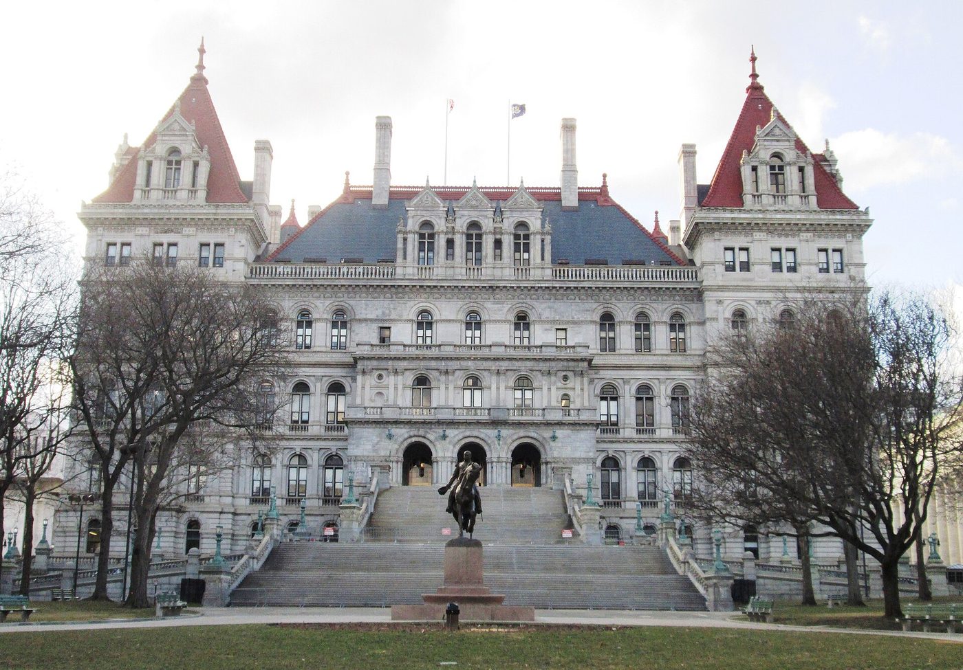 The New York State Capitol in Albany, seat of the state government