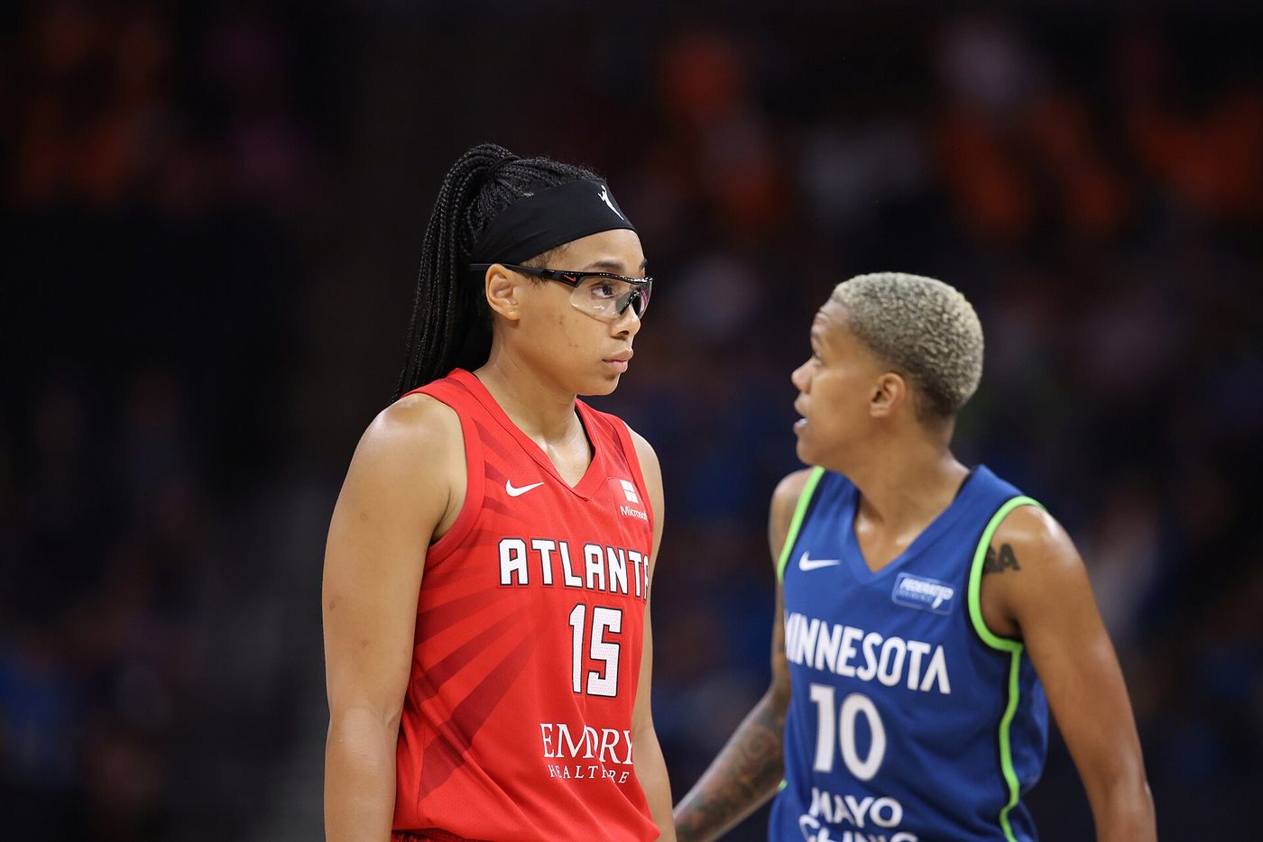 Atlanta Dream guard Allisha Gray during a July 2024 game in Minneapolis