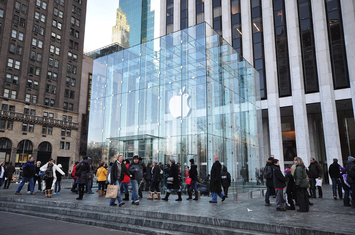 The Apple Store on Fifth Avenue in New York