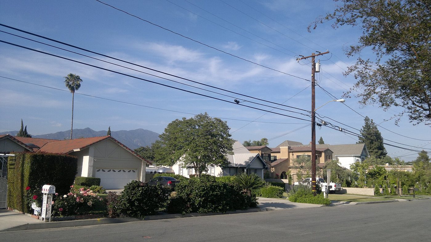 A street view in Arcadia, California, in Los Angeles County