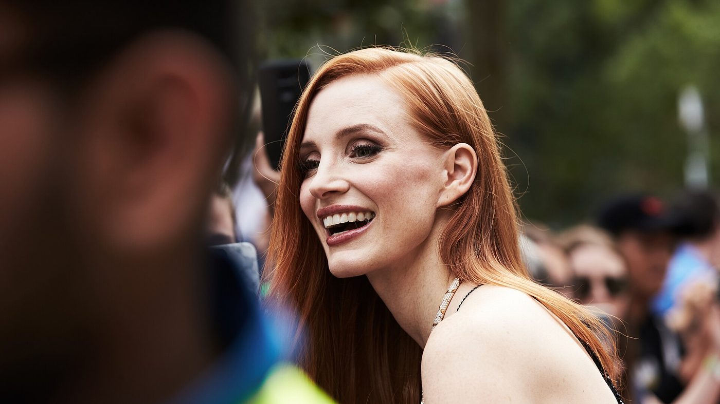 Jessica Chastain greets fans at the Toronto International Film Festival in 2023