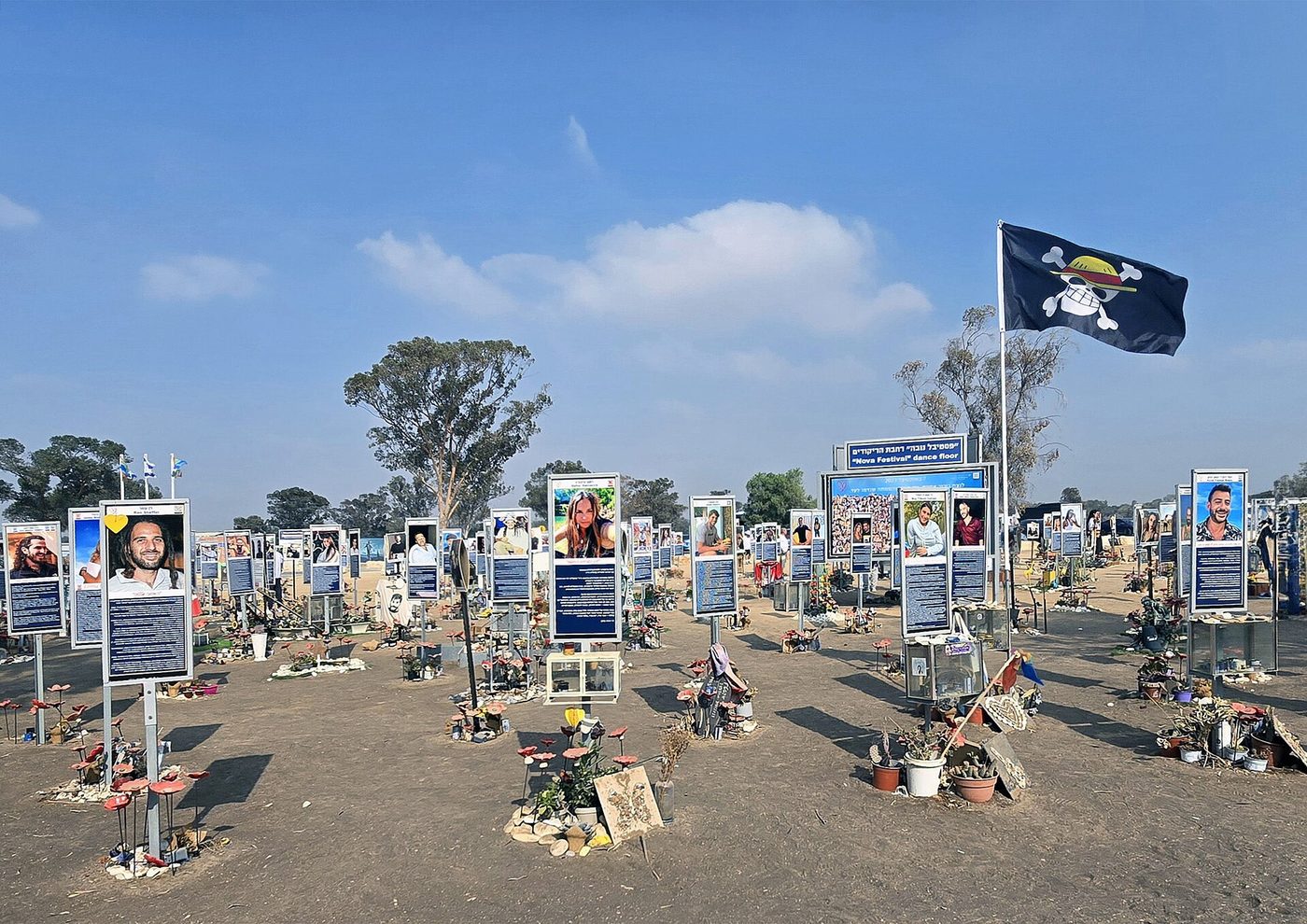 The memorial site for victims of the Oct. 7, 2023, attack on the Nova music festival near Kibbutz Re'im in southern Israel
