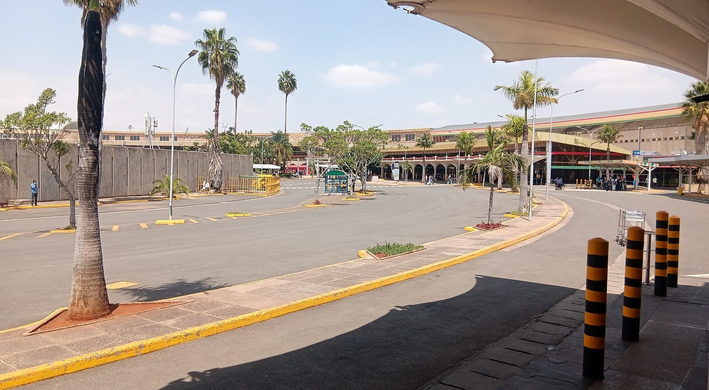 The terminal building at Jomo Kenyatta International Airport in Nairobi, Kenya, in 2025