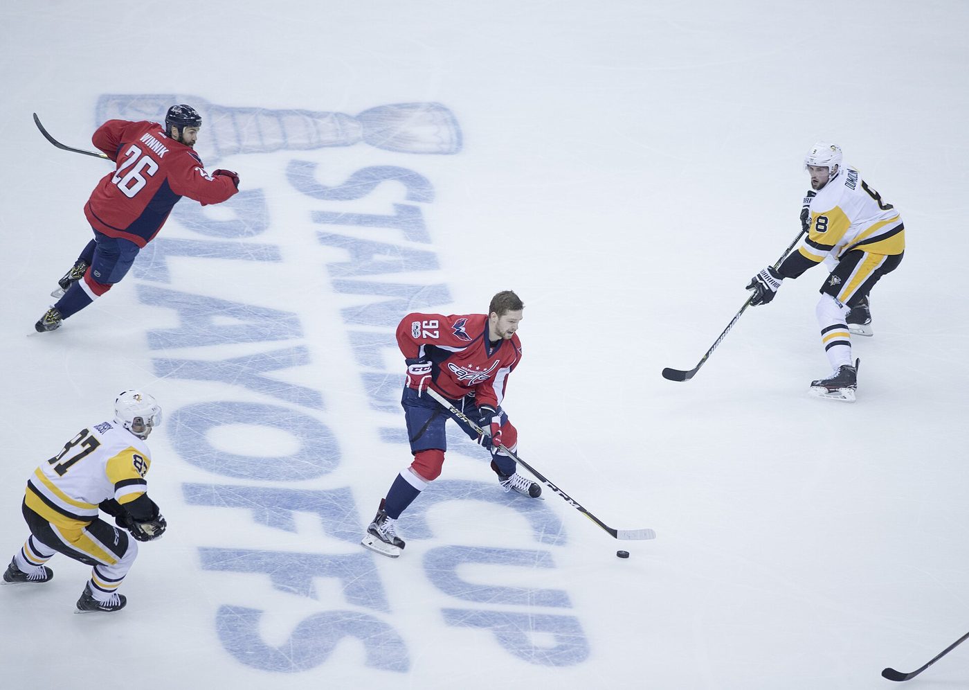 The Penguins play the Capitals in Washington during the 2017 playoffs