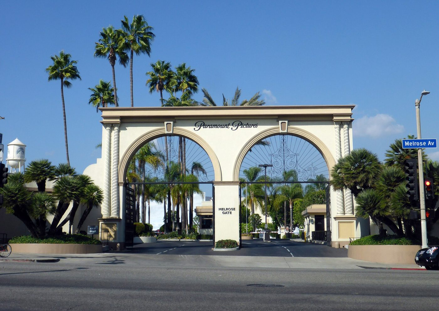 The Melrose Gate entrance to the Paramount Pictures studio lot in Los Angeles