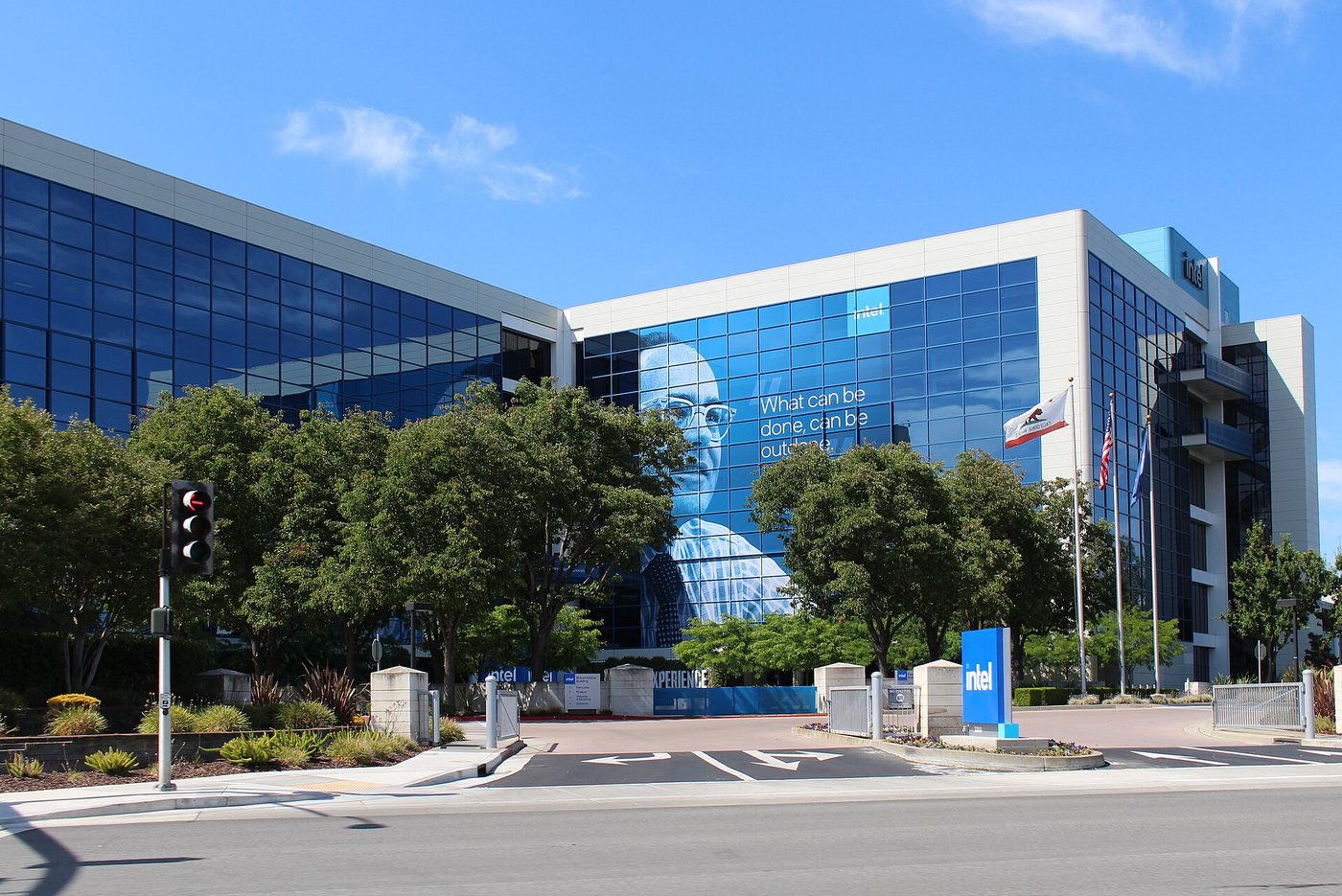 Intel's headquarters in Santa Clara, California, in 2023