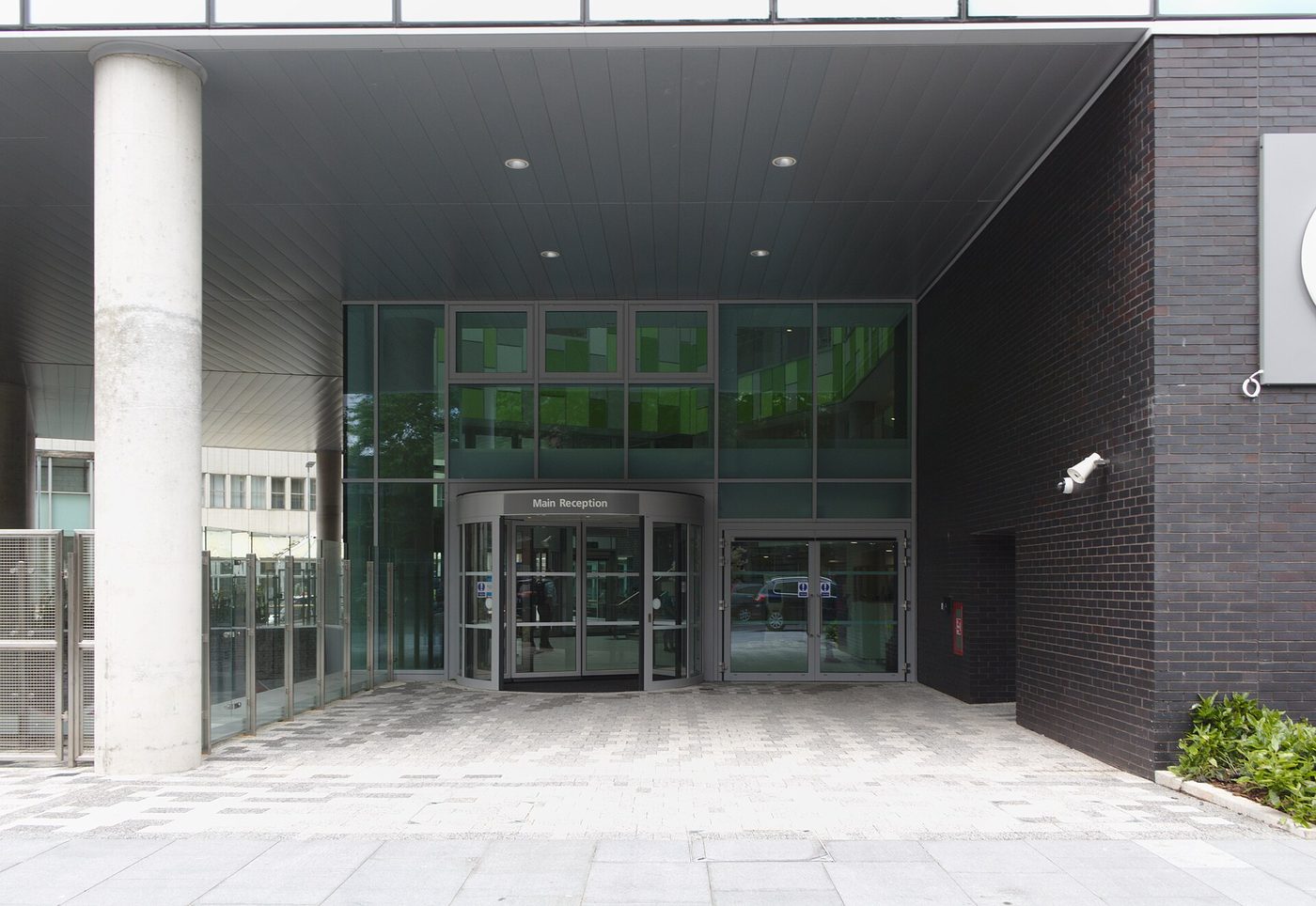 The main entrance of the Clatterbridge Cancer Centre in Liverpool, England