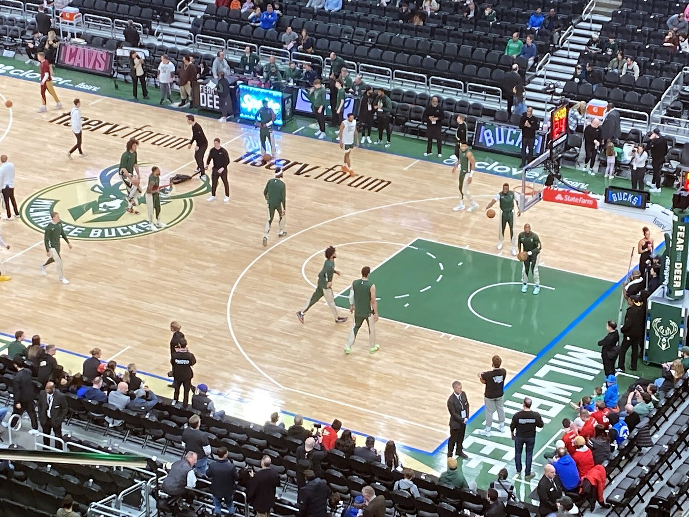 The Milwaukee Bucks play the Cleveland Cavaliers in Milwaukee in January 2024