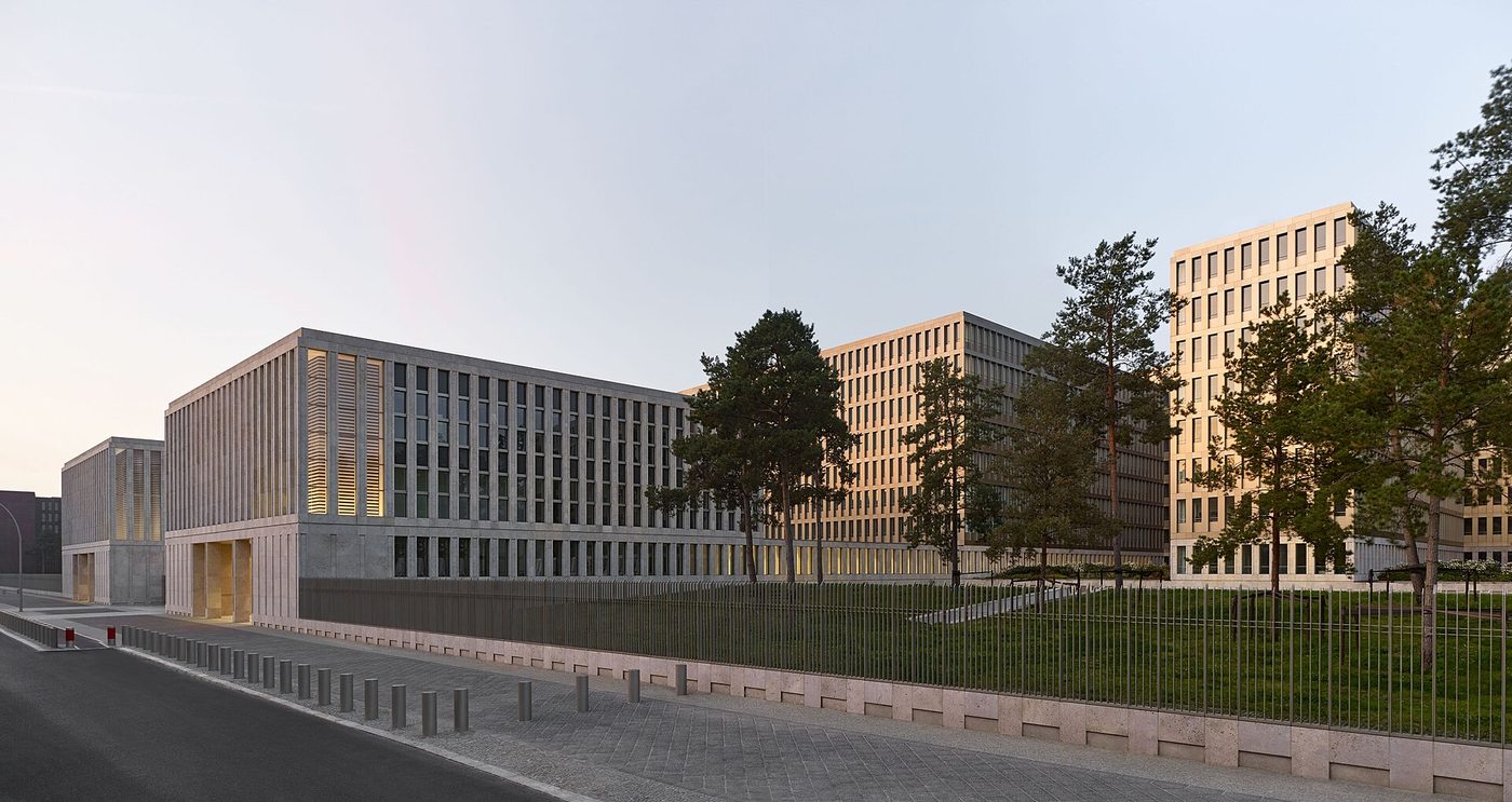 The headquarters of Germany's Federal Intelligence Service (BND) on Chausseestraße in Berlin