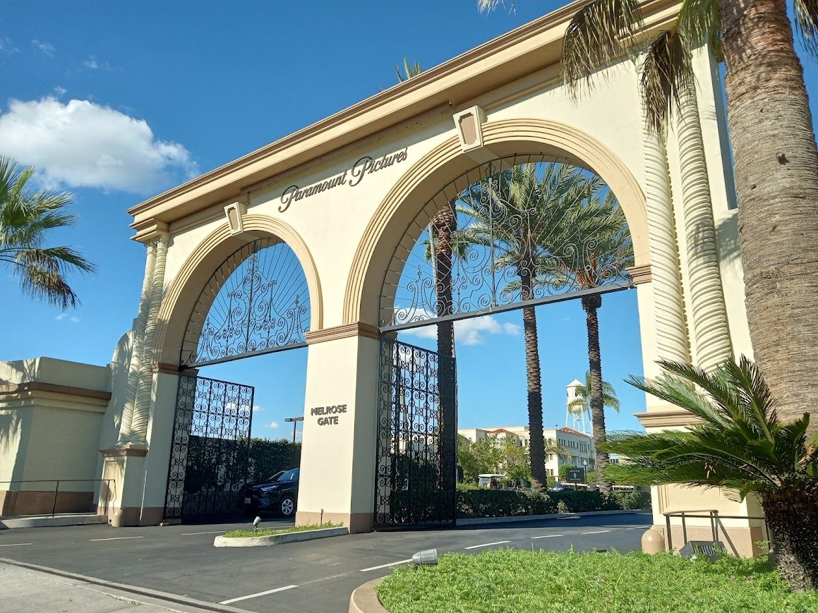 The Melrose Gate entrance to Paramount Pictures in Los Angeles in January 2026