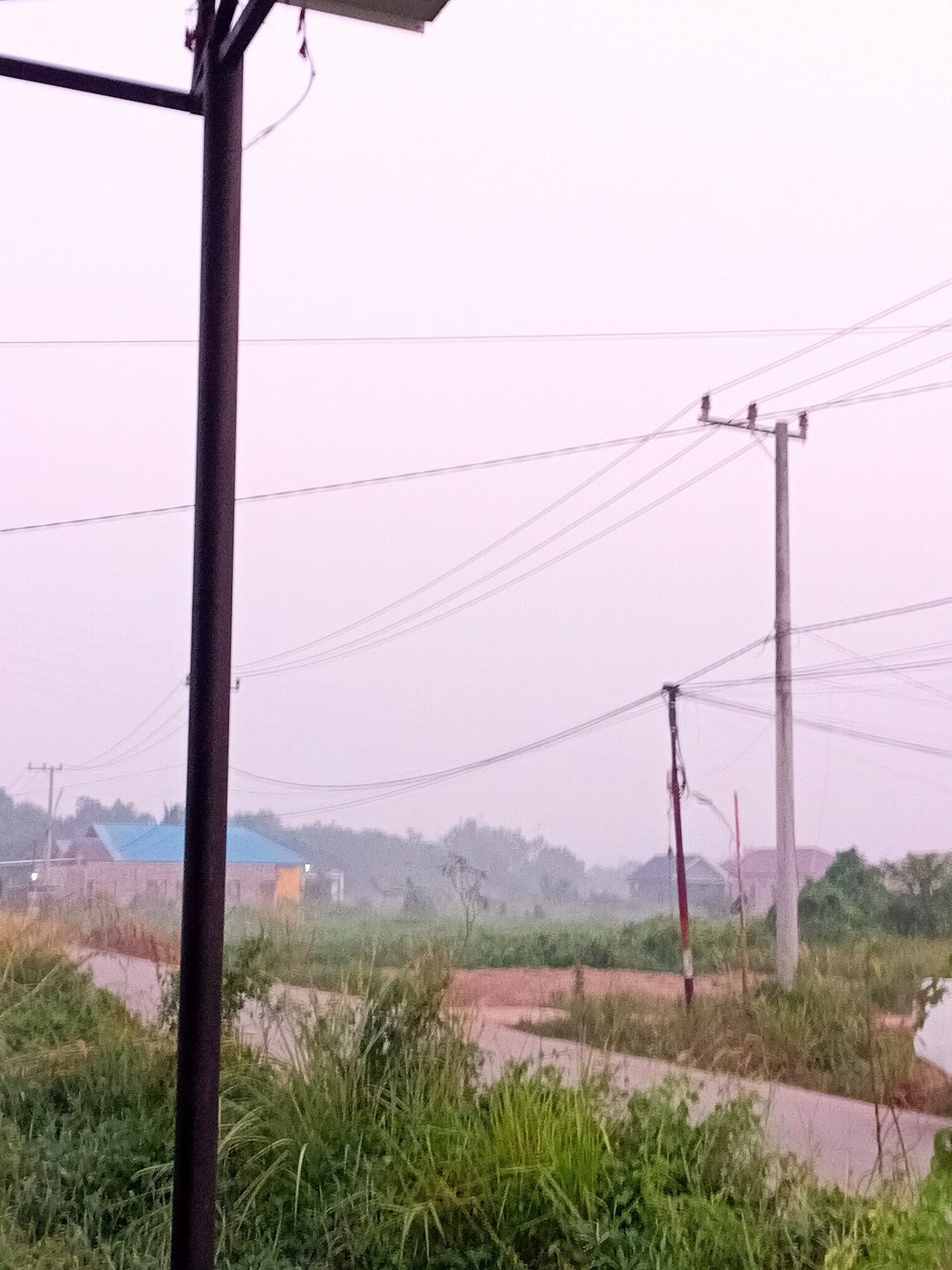 Haze from forest fires over Berau, East Kalimantan, in August 2026