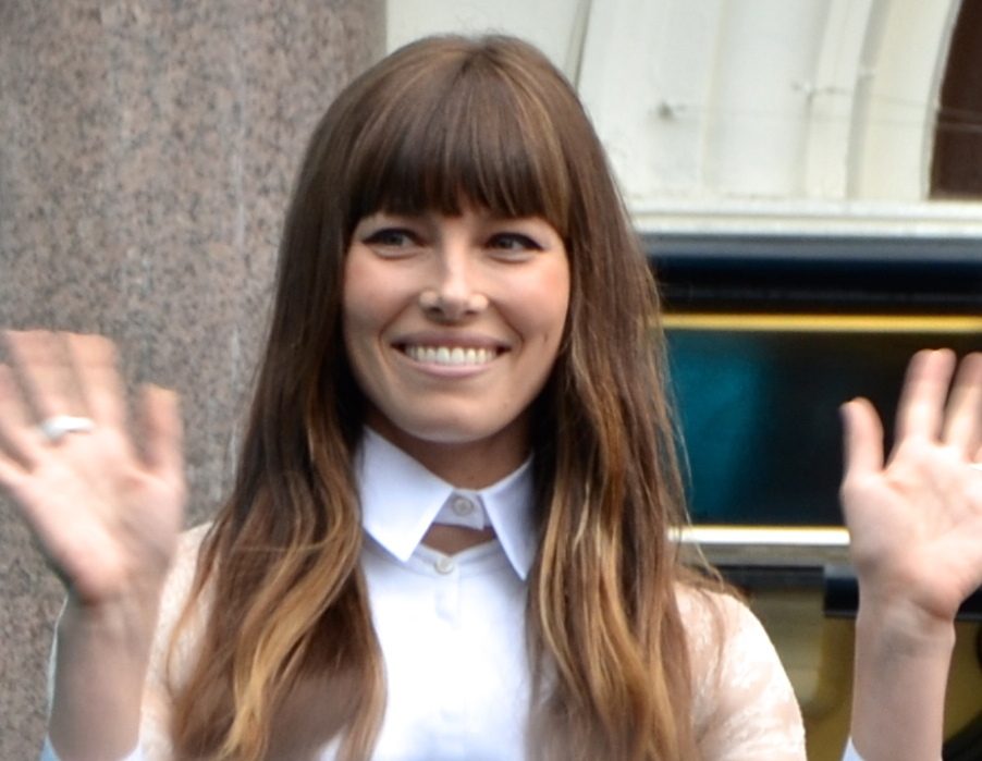 Jessica Biel in London's Leicester Square in August 2012