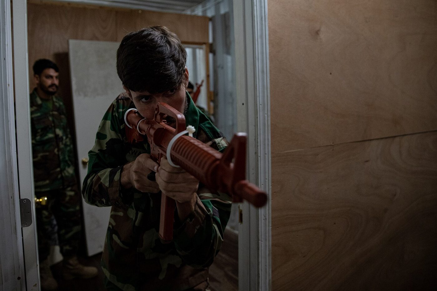 A Pakistan Navy sailor takes part in boarding training with U.S. forces in Manama, Bahrain, in July 2024