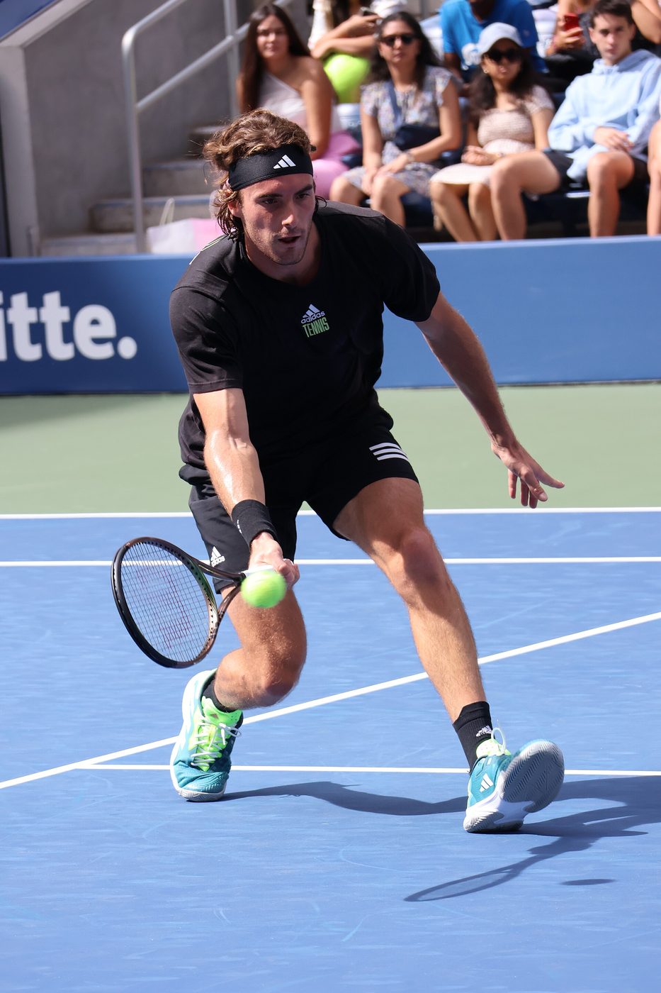 Stefanos Tsitsipas practices ahead of the 2023 U.S. Open