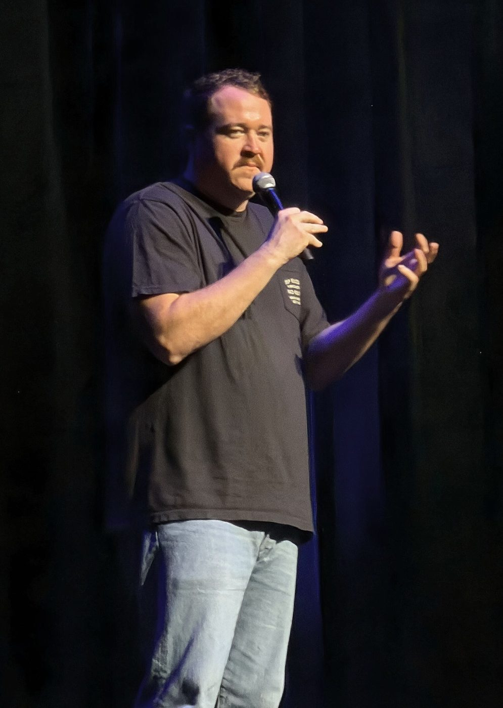 Shane Gillis performing at Hard Rock Live in Hollywood, Florida