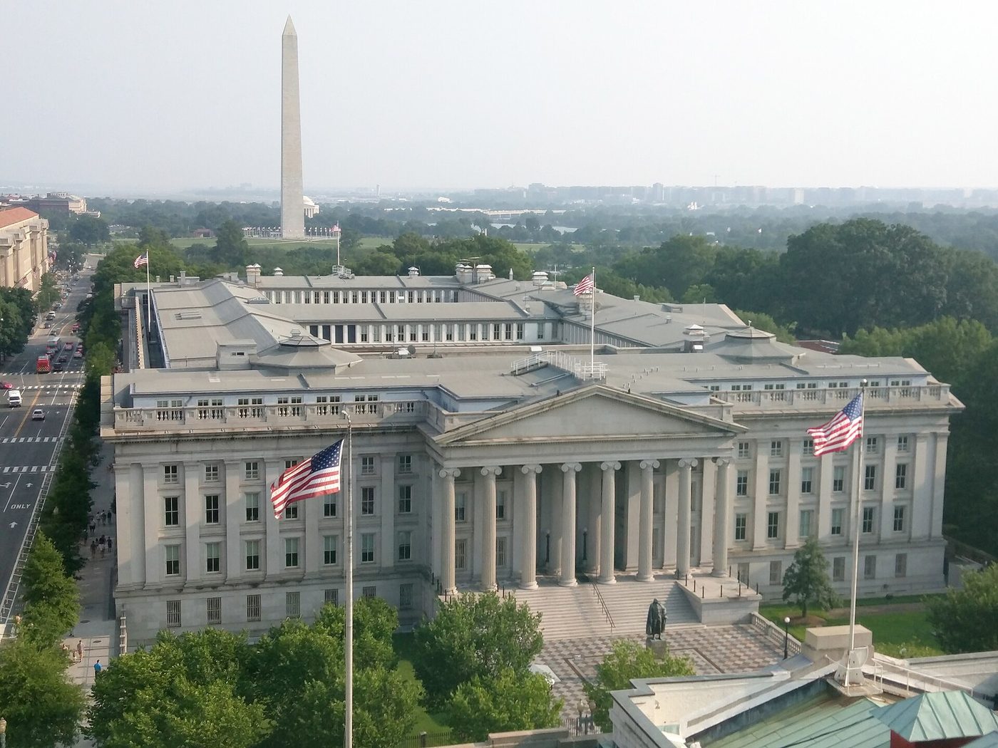 The U.S. Treasury Department building in Washington, D.C.