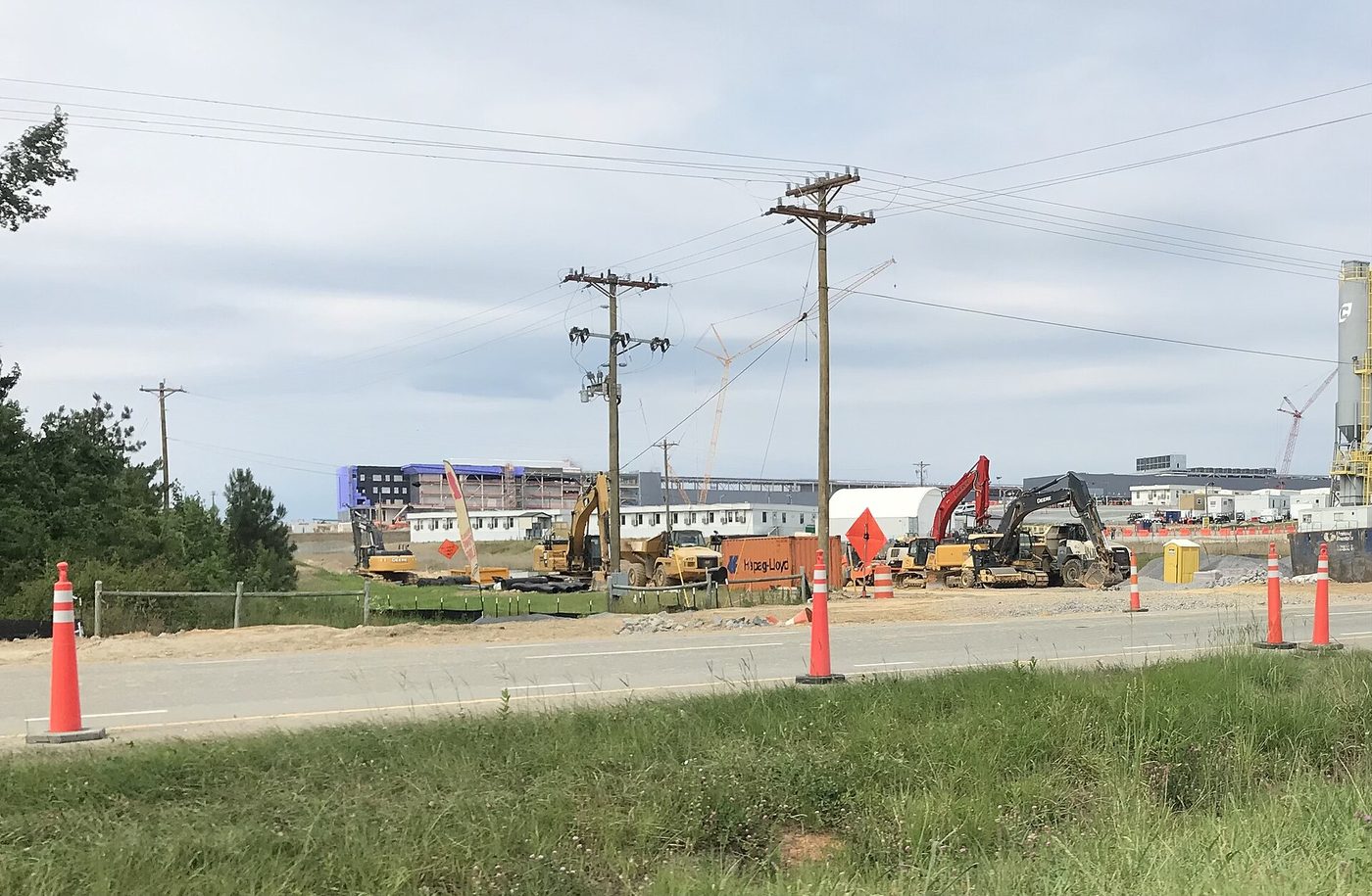 Wolfspeed's manufacturing facility under construction in Chatham County, North Carolina
