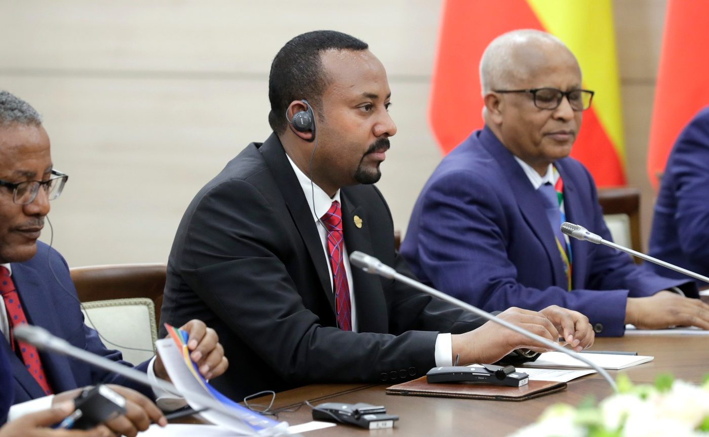 Ethiopian Prime Minister Abiy Ahmed at a meeting in 2019