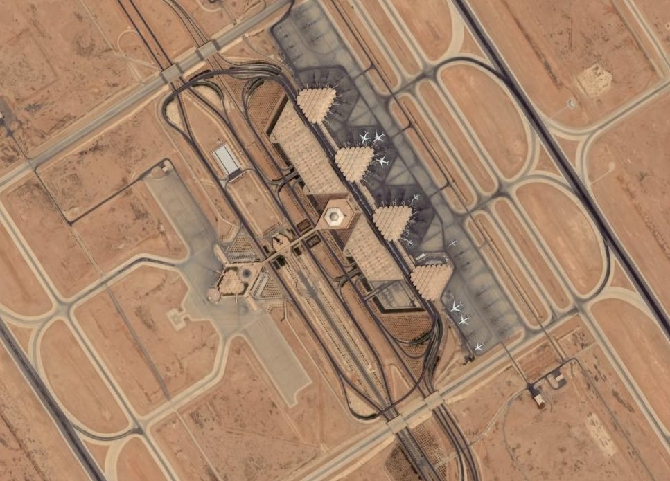 Satellite image of King Khalid International Airport in Riyadh, Saudi Arabia (2006)